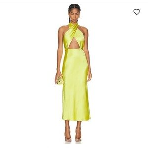 Simon Miller Yellow Halter Bodycon Dress